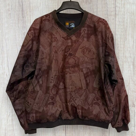 FORRESTER'S Vintage Golf V-Neck Pullover Windbreaker Jacket Performance Mens L - Picture 1 of 5